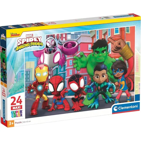 Póki a superhrdinovia 24 ks maxi supercolor puzzle - Clementoni obrázok 1