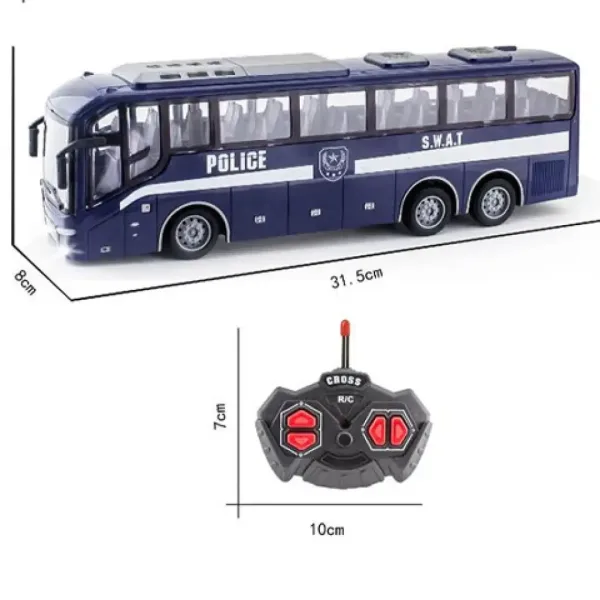 Police policajná autobus na diaľkové ovládanie obrázok 2