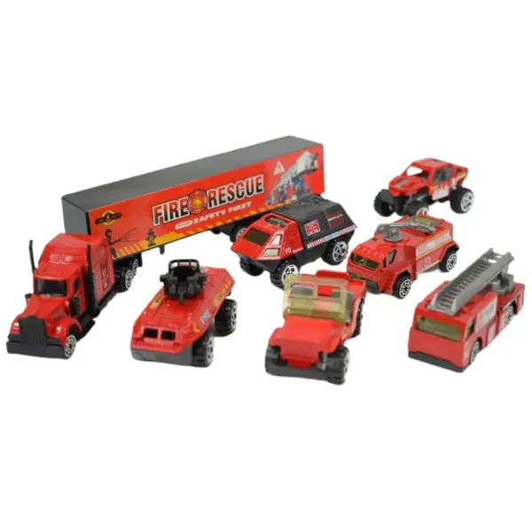 Power Driving: 7-dielny set hasičských autíčok obrázok 2