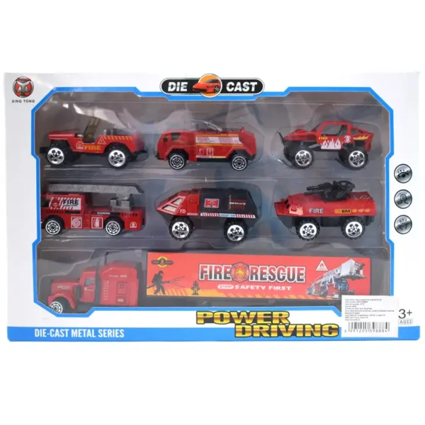 Power Driving: 7-dielny set hasičských autíčok obrázok 3