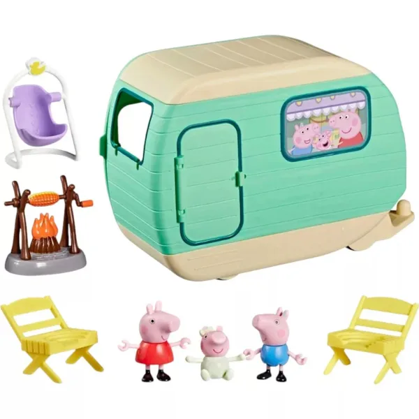 Prasiatko Peppa – Tri malé prasiatka, súprava s karavanom a figúrkami – Hasbro obrázok 3