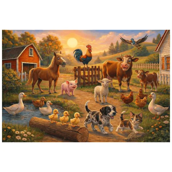 Priatelia na farme 100ks puzzle - Trefl obrázok 2