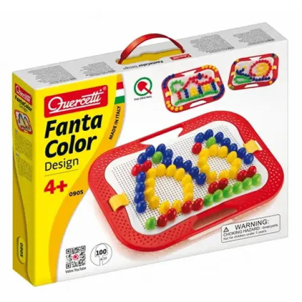 Quercetti: Mozaika Fantacolor design Tučniak 100 kolíčkov obrázok 1