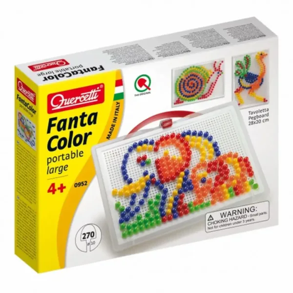 Quercetti: Mozaika FantaColor portable large Sloník 270 hríbikov obrázok 1