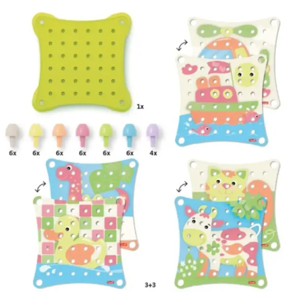 Quercetti: Play Eco Jumbo Peggy Evo 41-dielny set obrázok 3