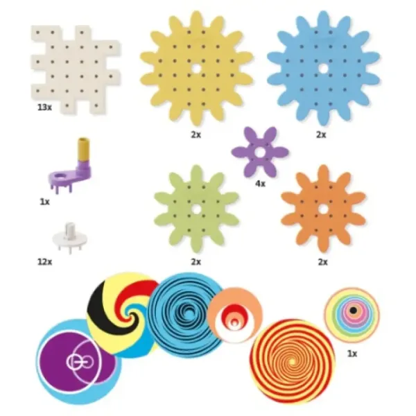 Quercetti: Play Eco Kaleido ozubené kolesá 38-dielny set obrázok 2