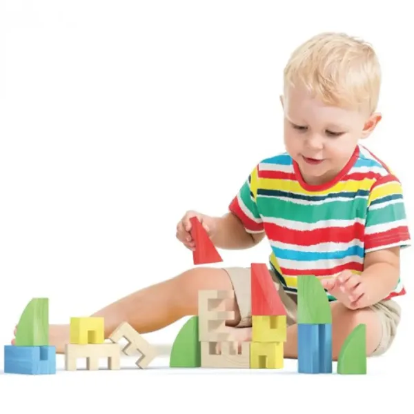 Quercetti: ToyTown Basic 15 ks drevená skladačka obrázok 3