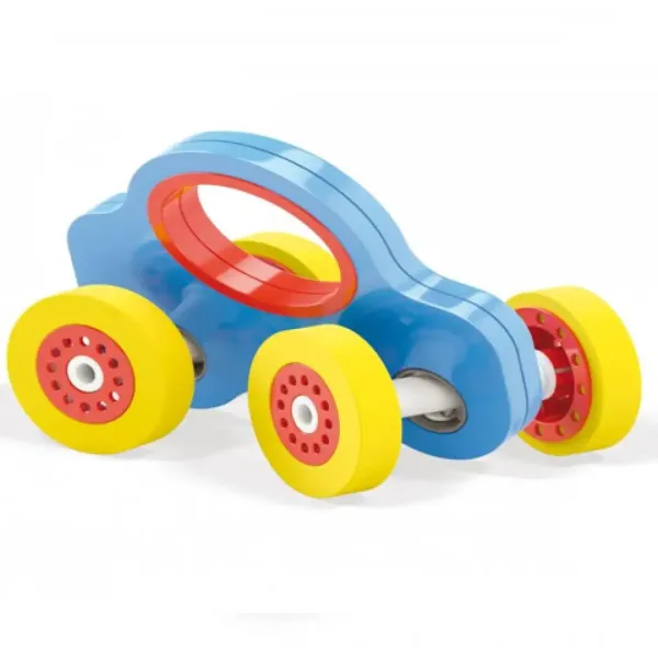 Quercetti: Wroom drevené autíčko modré obrázok 2