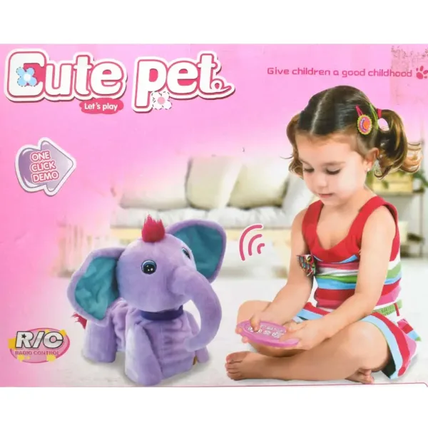 RC Cute Pet: Interaktívny plyšový slon na diaľkové ovládanie s príslušenstvom 2.4GHz 40cm obrázok 5
