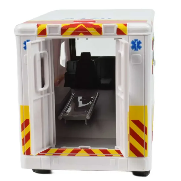 RC Diaľkovo ovládaná biela sanitka so svetelnými efektmi 2,4GHz 1/12  30cm obrázok 3