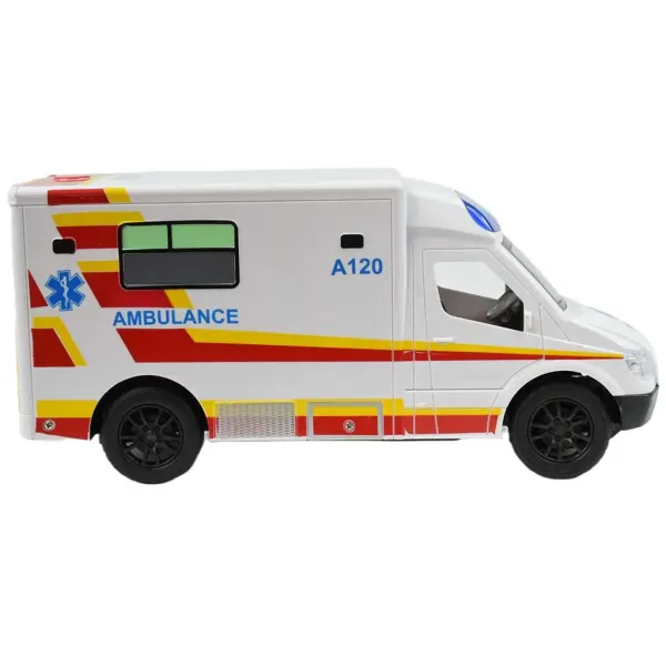 RC Diaľkovo ovládaná biela sanitka so svetelnými efektmi 2,4GHz 1/12  30cm obrázok 4