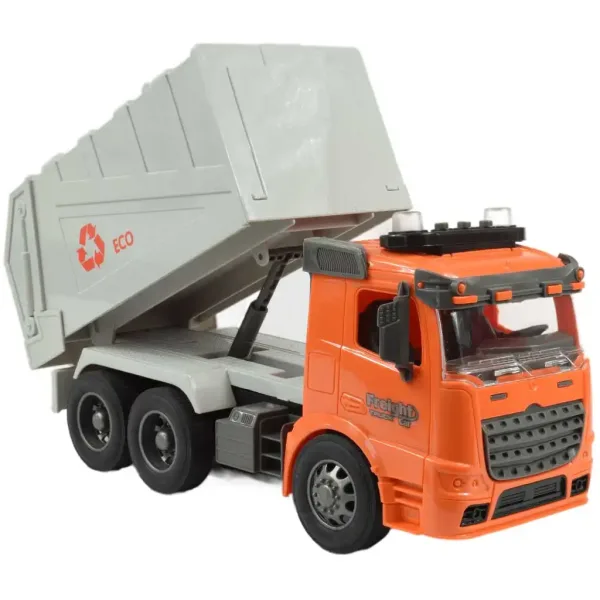 RC Diaľkovo ovládané ECO smetiarske auto so svetelnými efektmi v mierke 1/14 27MHz 30cm obrázok 4