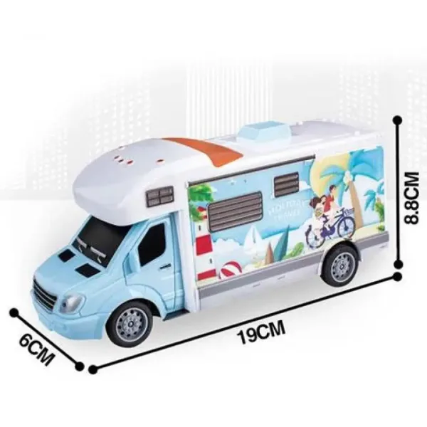 RC Holiday Travel karavan na diaľkové ovládanie so svetlom 27MHz 1/32  20cm obrázok 4