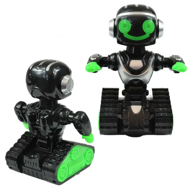 RC Interaktívny MacroBot v čierno-zelenej farbe so svetlom a zvukom na diaľkové ovládanie 20cm obrázok 2