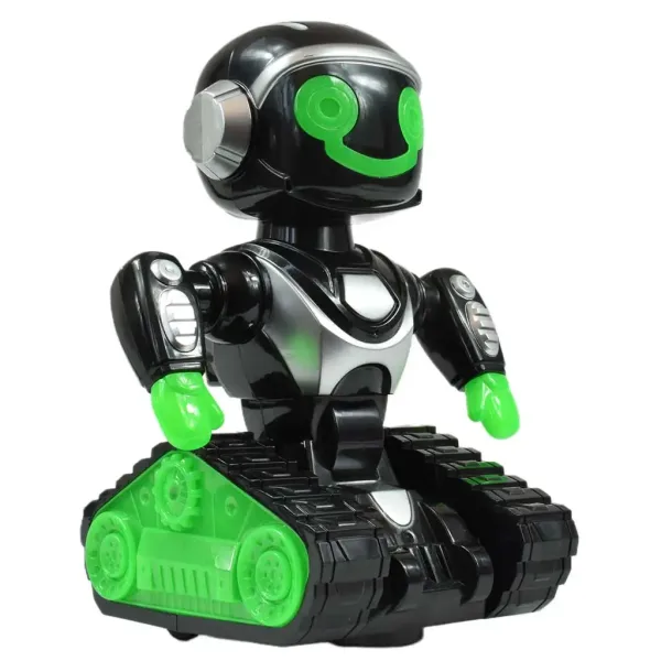 RC Interaktívny MacroBot v čierno-zelenej farbe so svetlom a zvukom na diaľkové ovládanie 20cm obrázok 3