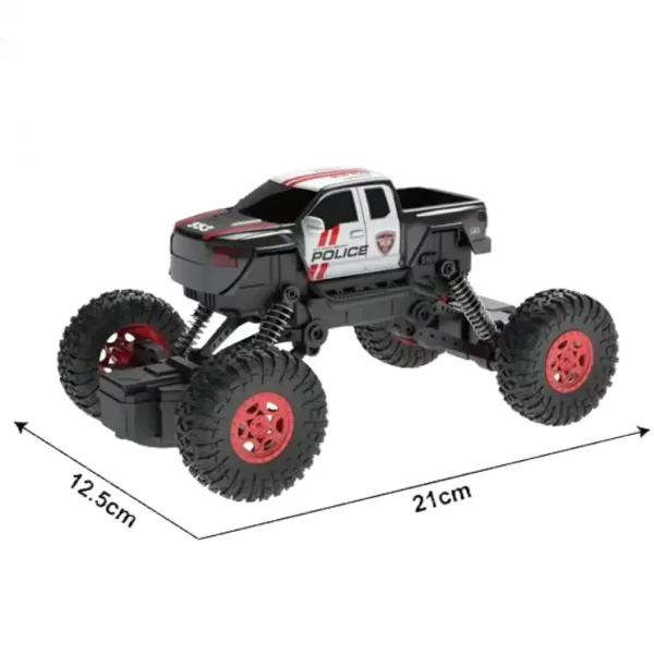RC Policajné horolezecké auto 4WD na diaľkové ovládanie 1/18 21cm obrázok 4