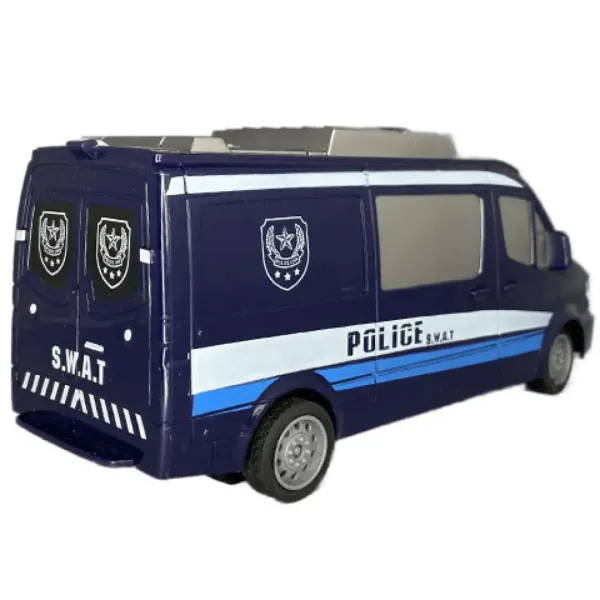 RC SWAT policajný mikrobus na diaľkové ovládanie so svetlom 27MHz 1/32  25cm obrázok 2