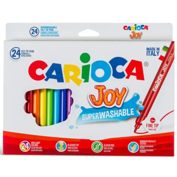 Sada zmývateľných fixiek 24ks - Carioca obrázok 2