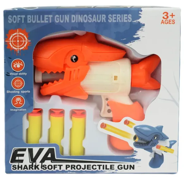 Shark Attack: Zbraň so špongiovými nábojmi 13cm obrázok 4
