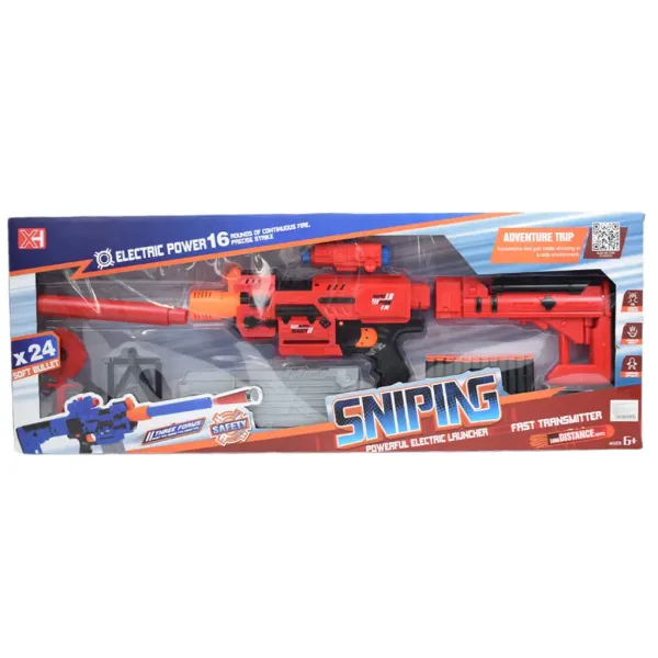 Sniping: Elektrická premeniteľná obrovská pištoľ so špongiovými nábojmi a terčom 79 cm obrázok 17