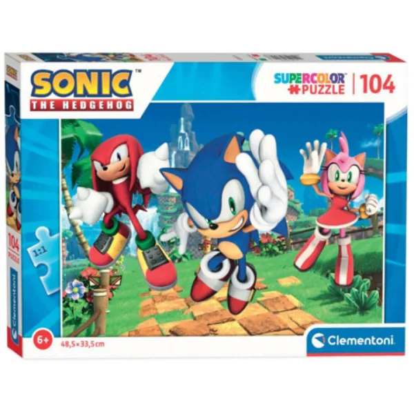 Sonic 104-dielová Super Color Puzzle - Clementoni obrázok 1