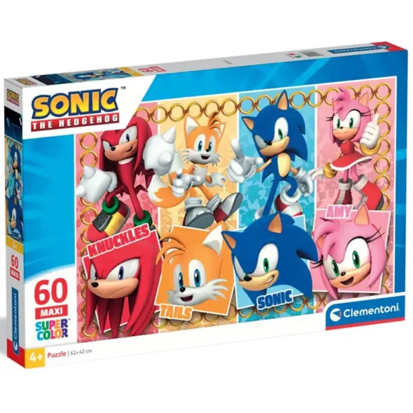 Sonic a priatelia 60ks maxi supercolor puzzle - Clementoni obrázok 1