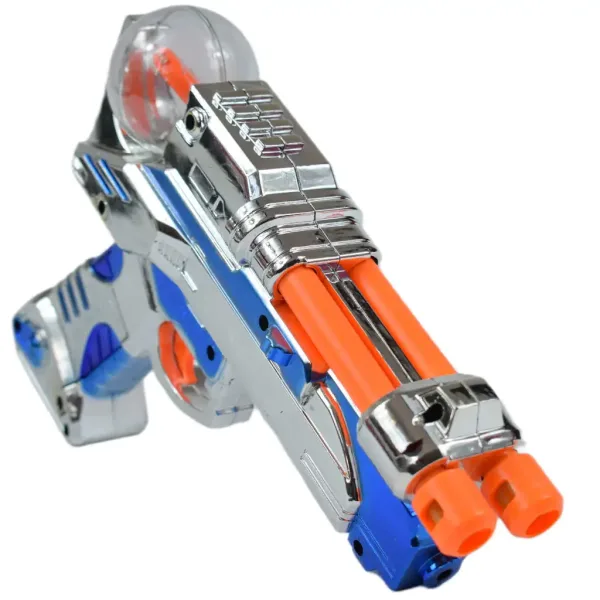 Space Warrior: Elektrická chrómová vesmírna pištoľ so svetlom a zvukom 24cm obrázok 4