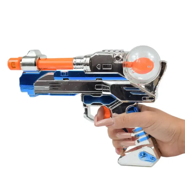 Space Warrior: Elektrická chrómová vesmírna pištoľ so svetlom a zvukom 24cm obrázok 5