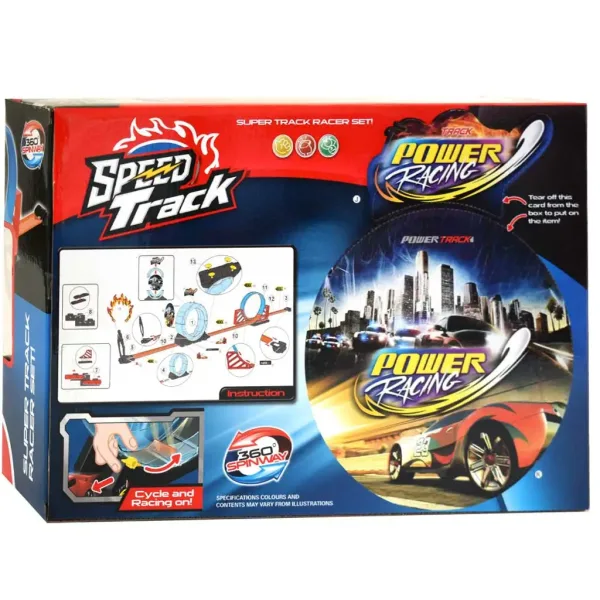Speed Track 20-dielna pretekárska dráha so slučkou a autom 1/64 obrázok 2