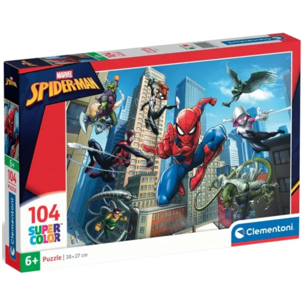Spider-Man Super Color puzzle 104 ks - Clementoni obrázok 1