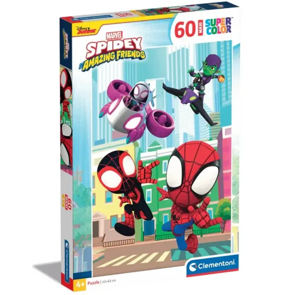 Spidey a jeho úžasní priatelia 60ks maxi supercolor puzzle - Clementoni obrázok 1
