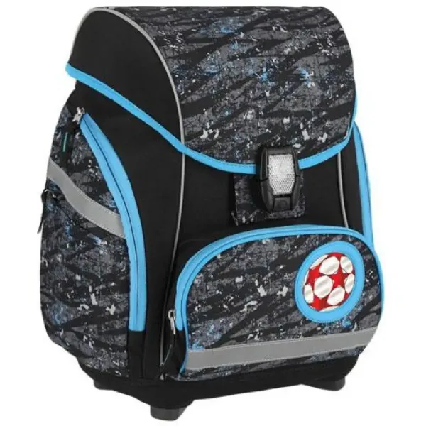 Spirit: Football ergnomická školská taška s 3D vzorom a LED svetlom 5-dielny set 34x22x41cm obrázok 2
