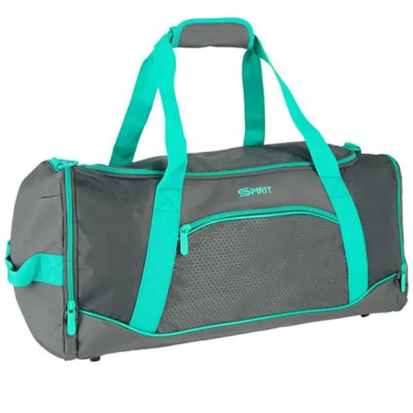 Spirit: Gym športová taška v tyrkysovo-sivej farbe 20x51x23cm obrázok 1