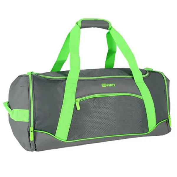 Spirit: Gym športová taška v neónovo-zelenej a sivej farbe 20x51x23cm obrázok 1