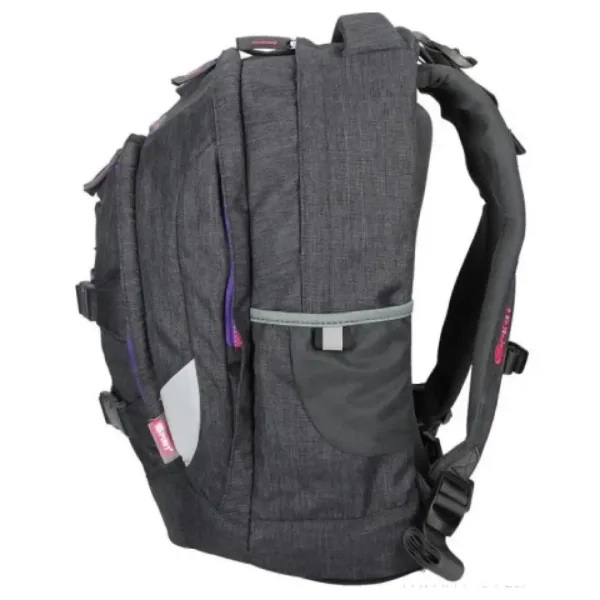 Spirit: Urban čierno-fialová ergonomická školská taška batoh obrázok 3