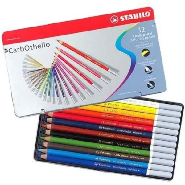 Stabilo: CarbOthello 12 dielny set farebných ceruziek v kovovej krabici obrázok 2