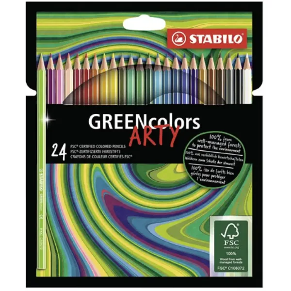 Stabilo: GREENcolors Arty 24 dielny set farebných ceruziek obrázok 1
