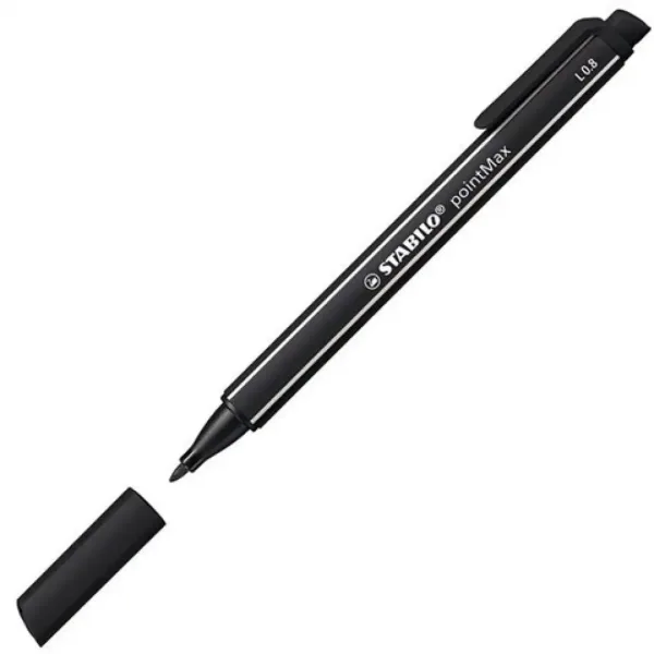 Stabilo: pointMax čierny popisovač 0,8mm obrázok 2
