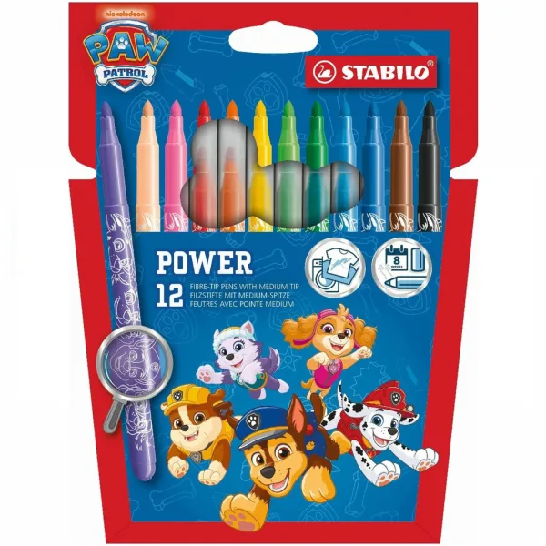 Stabilo: Paw Patrol Power hrubé hrotové fixy 12ks sada obrázok 1