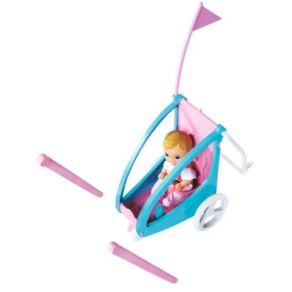 Steffi Love: Cyklistka Steffi bábika s detským prívesom - Simba Toys obrázok 3