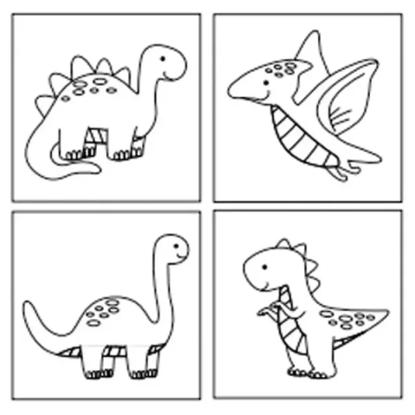 Sticker Art: Dinosaurusy set nálepiek na vymaľovanie - Comansi obrázok 2