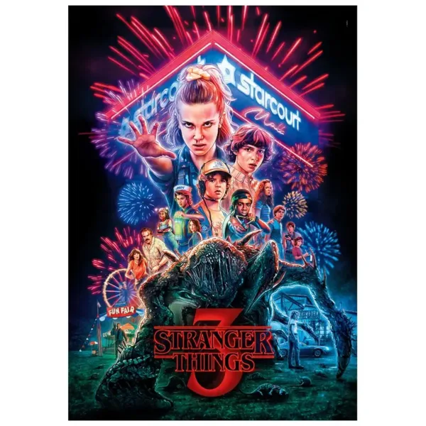Stranger Things 3. sezóna 1000 dielikový puzzle s plagátom - Clementoni obrázok 2