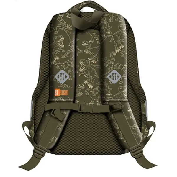 St.Right T-Rex Junior trojkomorová školská taška, batoh 39x27x17cm obrázok 2
