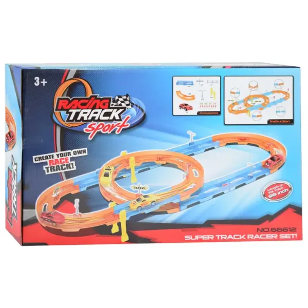 Super Track 24-dielny set pretekárskej dráhy so špirálou a autíčkom 1/64 obrázok 2
