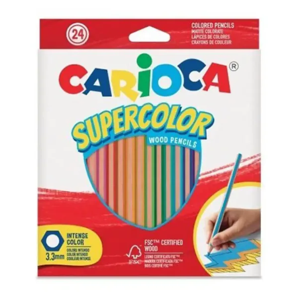 Supercolor 24-dielny set farebných ceruziek - Carioca obrázok 1