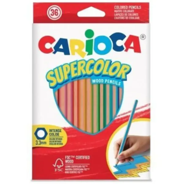 SuperColor 36-dielny set trojhranných farebných ceruziek - Carioca obrázok 1