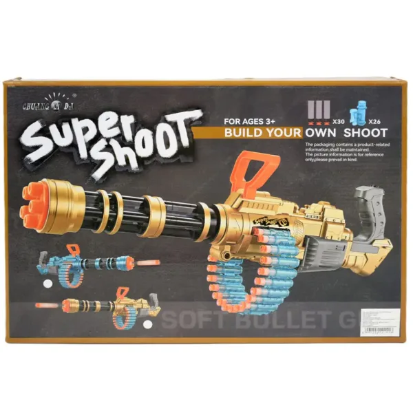 SuperShoot: Elektronický obrovský guľomet so špongiovými nábojmi a batériou 70 cm obrázok 11