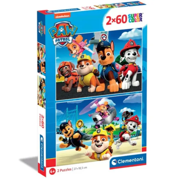 Tlapková Patrola Supercolor 2v1 2x60ks puzzle - Clementoni obrázok 1