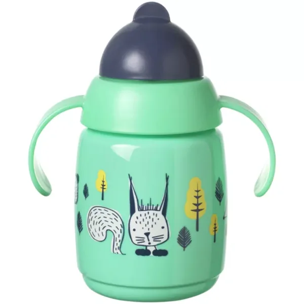Tommee Tippee: Superstar Zelený Srdiečkový Učiaci Pohár s Slamkou 300ml obrázok 2