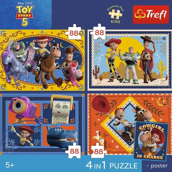 Toy Story 5 - 4 x 88 ks Premium Plus detský puzzle - Trefl obrázok 2